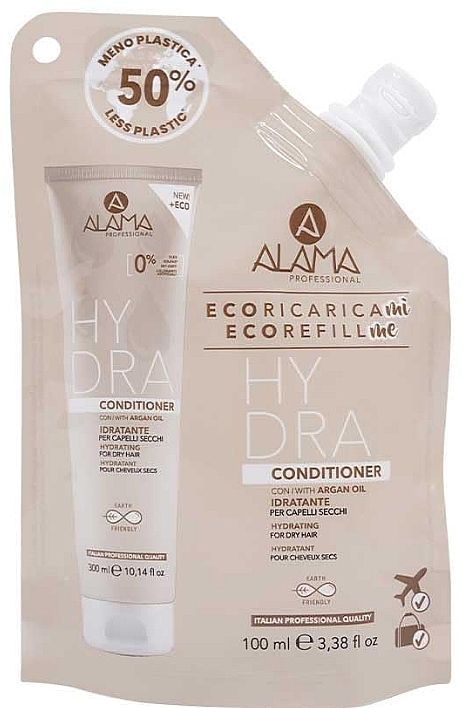 Odżywka nawilżająca do włosów suchych z olejem arganowym - Alama Hydra Conditioner Travel Size — Zdjęcie N1