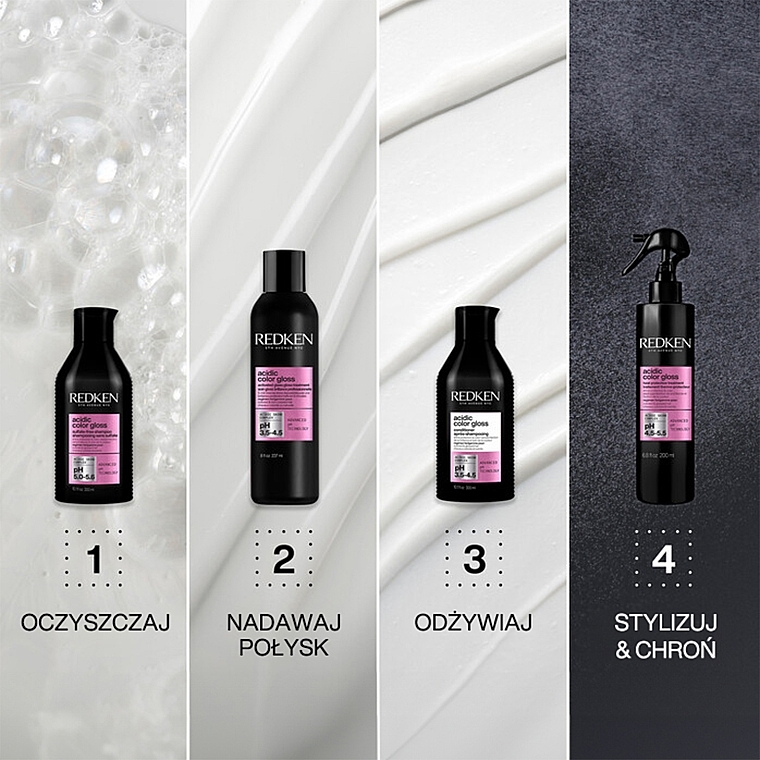 Szampon chroniący kolor i połysk włosów farbowanych - Redken Acidic Color Gloss Shampoo — Zdjęcie N5