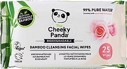 Chusteczki do demakijażu Róża - The Cheeky Panda Bamboo Cleansing Facial Wipes — Zdjęcie N1