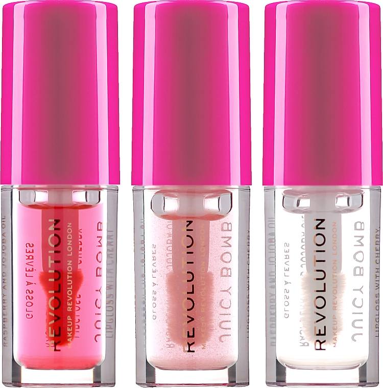 Zestaw - Makeup Revolution Juicy Bomb Lip Gloss Mini Set (lipgloss/3x1.8ml) — Zdjęcie N2