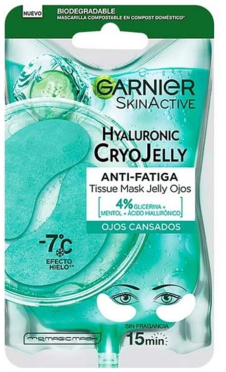 Przeciwzmęczeniowa maska do konturowania oczu dla zmęczonej skóry - Garnier Skin Active Hyaluronic Cryo Jelly — Zdjęcie N1