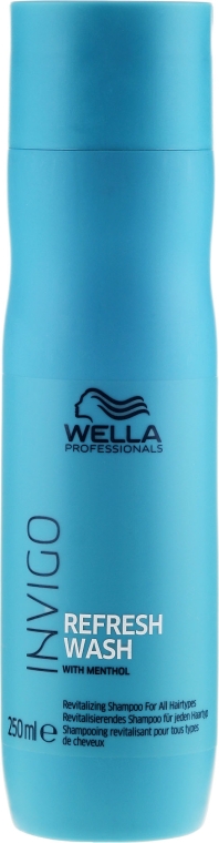 Odświeżający szampon z miętą do włosów - Wella Professionals Invigo Balance Refresh Wash Revitalizing Shampoo — Zdjęcie N1