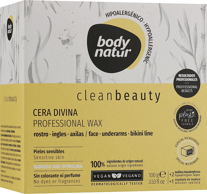 Wosk do depilacji twarzy, okolic bikini i pach - Body Natur Clean Beauty Cera Divina Professional Wax — Zdjęcie N1