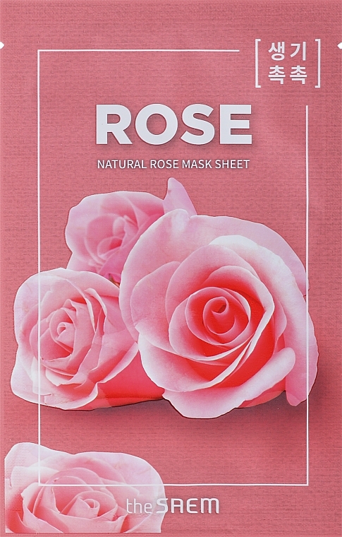 Maska w płachcie z ekstraktem z róży - The Saem Natural Rose Mask Sheet