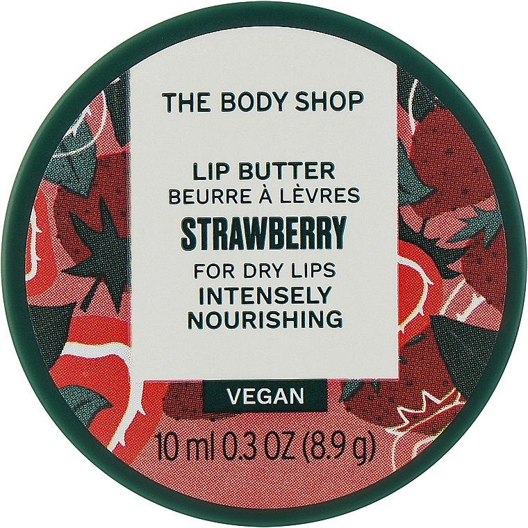 Intensywnie odżywczy olejek do suchych ust Truskawka - The Body Shop Strawberry Lip Butter For Dry Lips Intensely Nourishing — Zdjęcie N1