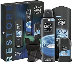 Zestaw - Dove Men+Care Clean Comfort (sh/gel/250ml + deo/spr/150ml + deo/50g + acces) — Zdjęcie N1