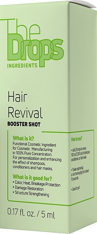 Kompleks do odbudowy zniszczonych włosów - Pharma Group Laboratories The Drops Hair Revival Booster Shot — Zdjęcie N2