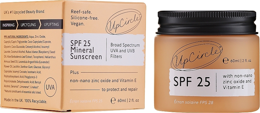 PRZECENA! Mineralny filtr przeciwsłoneczny do twarzy - UpCircle SPF 25 Mineral Sunscreen * — Zdjęcie N1