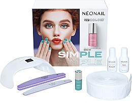 Zestaw - NeoNail Professional Simple One Step Basic Starter Set (n/polish/7.2g + lamp + n/cln/50ml + rem/50ml + accessories) — Zdjęcie N1