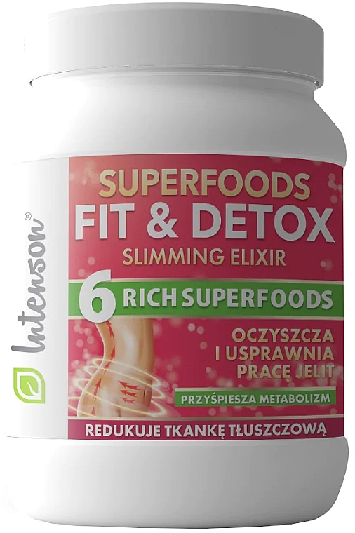 Eliksir na odchudzanie, 400 g - Intenson Superfoods Fit & Detox Slimming Elixir — Zdjęcie N1