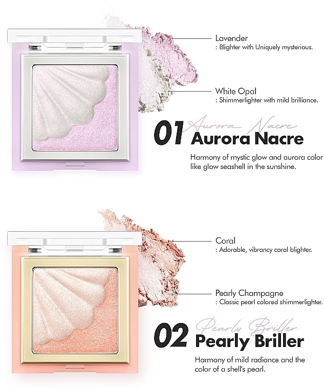 Rozświetlacz do twarzy - Holika Holika Shell Glow Highlighter — Zdjęcie N6