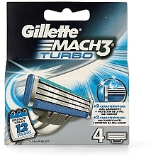 Wymienne wkłady do golenia, 4 szt. - Gillette Mach3 Turbo — Zdjęcie N1
