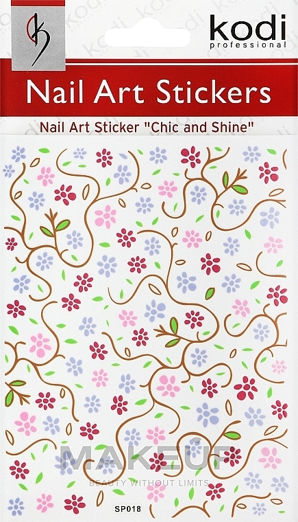 Naklejki do zdobienia paznokci - Kodi Professional Nail Art Stickers SP018 — Zdjęcie N1