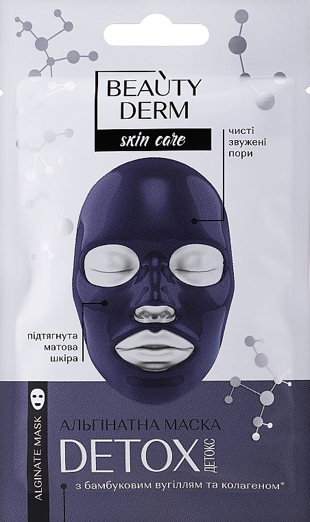 Detoksykująca alginianowa maska do twarzy z węglem bambusowym - Beauty Derm Detox Alginate Mask
