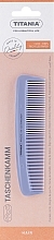 Grzebień kieszonkowy 12 cm, lawendowy - Titania — Zdjęcie N1