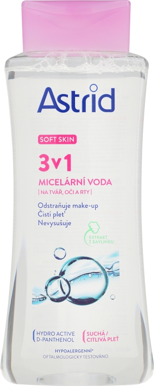 Woda micelarna 3 w 1 - Astrid Soft Skin Micellar Water