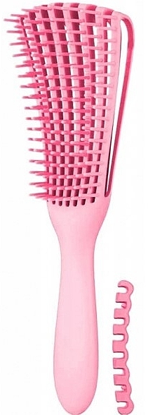 Szczotka do rozczesywania włosów kręconych, różowa - Deni Carte — Zdjęcie N1