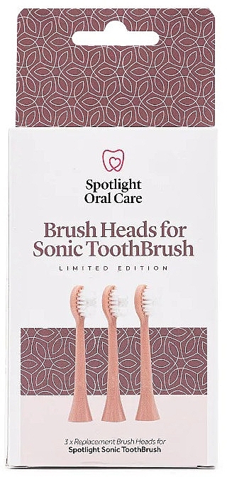 Wymienne głowice do elektrycznej szczoteczki do zębów, różowe złoto - Spotlight Oral Care Sonic Head Replacements In Rose Gold — Zdjęcie N1
