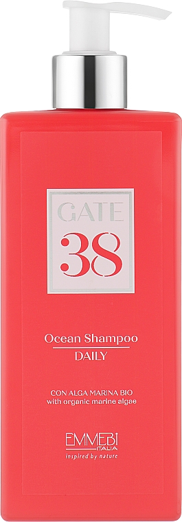 Szampon do codziennej pielęgnacji włosów - Emmebi Italia Gate 38 Wash Ocean Shampoo Daily — Zdjęcie N1