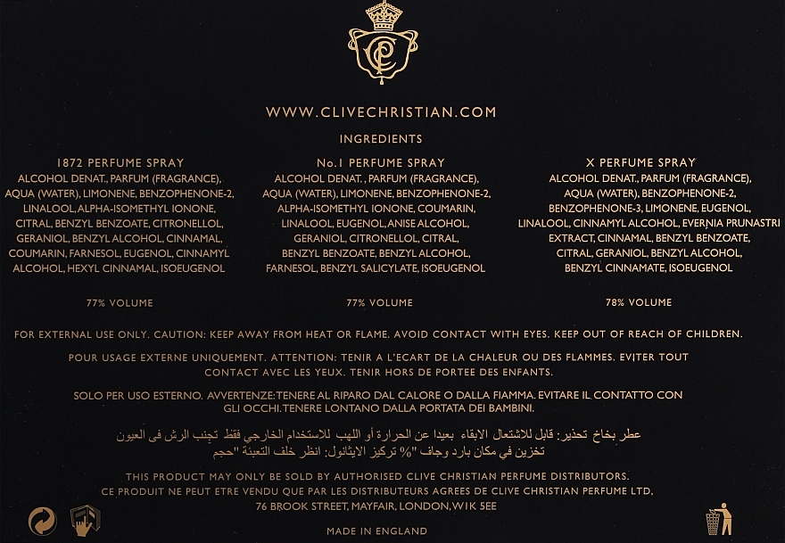 Clive Christian Original Collection Travellers Set - Zestaw (parfum 3 x 10 ml) — Zdjęcie N4
