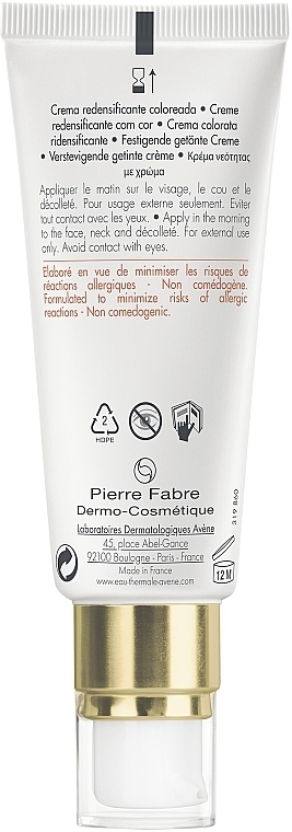 Koloryzujący krem do twarzy przywracający gęstość skóry SPF 30 - Avène DermAbsolu Cream — Zdjęcie N2