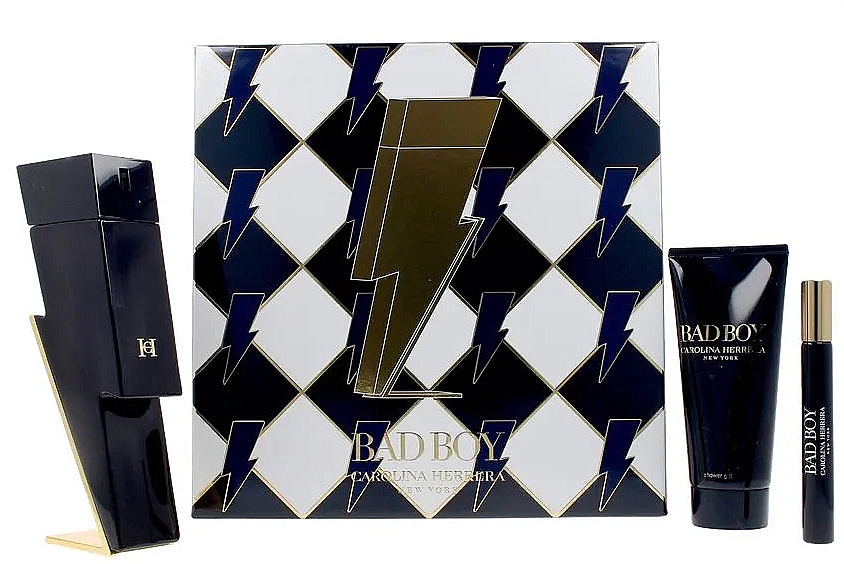 Carolina Herrera Bad Boy - Zestaw (edt 100 ml + edt 10 ml + sh/gel 100 ml) — Zdjęcie N1