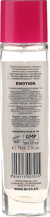 Bi-es Emotion - Perfumowany dezodorant w atomizerze — Zdjęcie N6