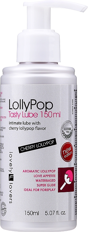 Intymny żel o smaku wiśniowego lizaka - Lovely Lovers LollyPop Tasty Lube — Zdjęcie N1