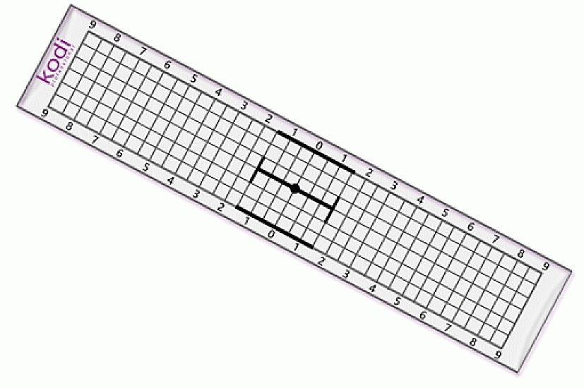 Linijka do brwi z szablonem - Kodi Professional Stencil-Line For Eyebrows — Zdjęcie N2