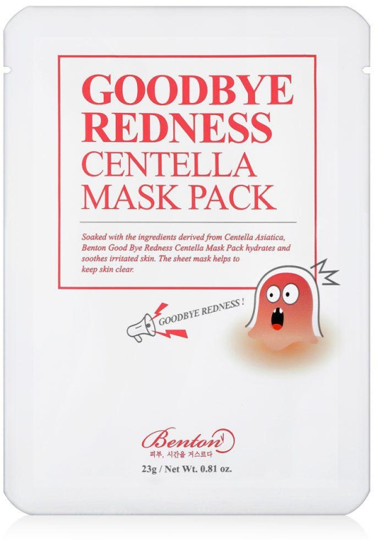 Maska w płachcie do twarzy Łagodząca podrażnienia - Benton Goodbye Redness Centella Mask Pack