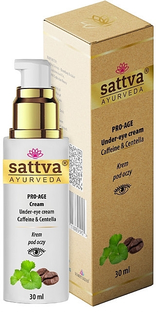Krem pod oczy - Sattva Ayurveda Pro-age Under Eye Cream With Caffeine & Centella — Zdjęcie N1