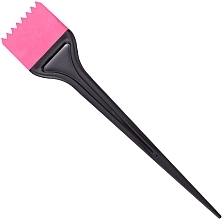 Szeroki silikonowy pędzel do farbowania włosów, różowy - Xhair  — Zdjęcie N1