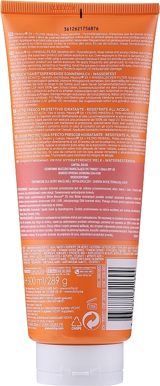 PRZECENA! Nawilżające mleczko ochronne do ciała SPF 50+ - Vichy Capital Ideal Soleil Hydratant Milk SPF 50+ * — Zdjęcie N2