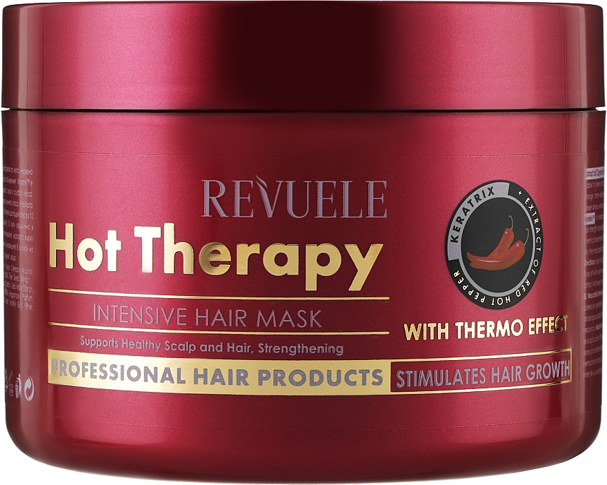Intensywna maska do włosów z termoterapią na gorąco - Revuele Intensive Hot Therapy Hair Mask With Thermo Effect
