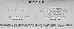 Paco Rabanne Invictus - Zestaw (edt 100 ml + edt 20 ml) — Zdjęcie N3
