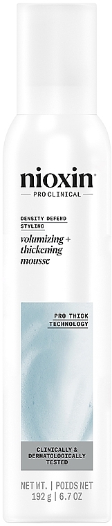 Pianka do włosów zwiększająca objętość - Nioxin Pro Clinical Density Defend Volumizing + Thickening Mousse — Zdjęcie N1