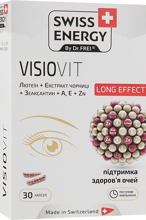 Witaminy w kapsułkach Utrzymanie zdrowia oczu - Swiss Energy Visiovit