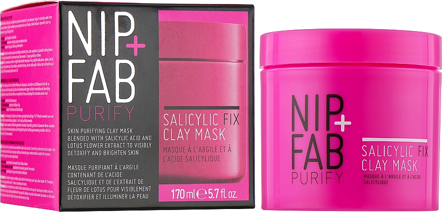Maseczka do twarzy z glinką i kwasem salicylowym - NIP+FAB Salicylic Fix Clay Mask — Zdjęcie N2