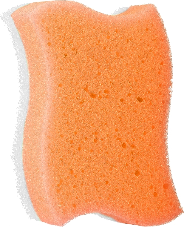 Gąbka do masażu ciała Fala, pomarańczowa 2 - Grosik Camellia Bath Sponge — Zdjęcie N1