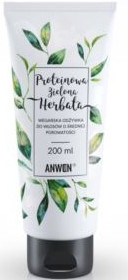Wegańska odżywka do włosów o średniej porowatości Proteinowa zielona herbata - Anwen — Zdjęcie N1