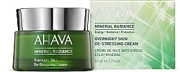 Mineralny krem antystresowy do twarzy na noc - Ahava Mineral Radiance Overnight De-Stressing Cream — Zdjęcie N2