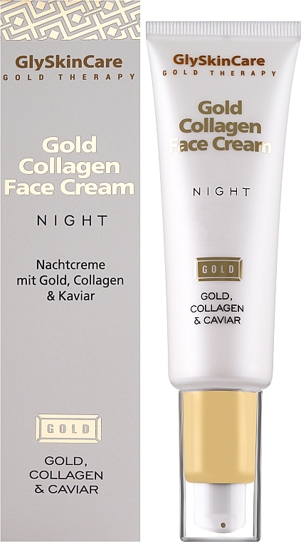 Kolagenowy krem do twarzy ze złotem na noc - GlySkinCare Gold Collagen Night Face Cream — Zdjęcie N2
