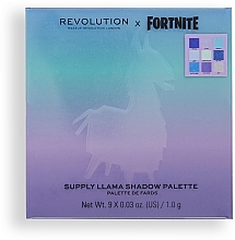 Paletka cieni do powiek - Makeup Revolution x Fortnite Supply Llama 9 Pan Shadow Palette — Zdjęcie N6