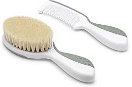 Zestaw - Nuvita Comb Set Sage Green (h/brush/2 pcs) — Zdjęcie N2