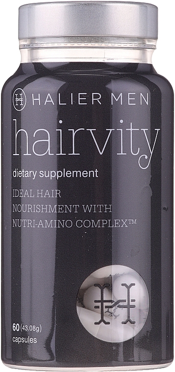 Kapsułki przeciw wypadaniu włosów dla mężczyzn - Halier Men Hairvity Hair Vitamins Anti Hair Loss — Zdjęcie N2
