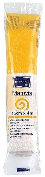 Bandaż medyczny wiskozowy, 15 cm x 4 m - Matopat Matovis — Zdjęcie N1