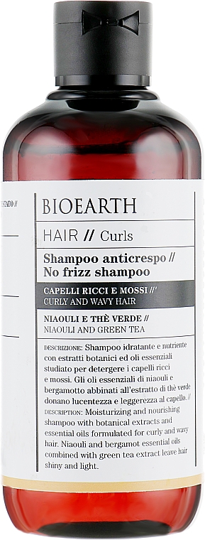 Szampon do włosów kręconych - Bioearth Anti-Frizz Shampoo