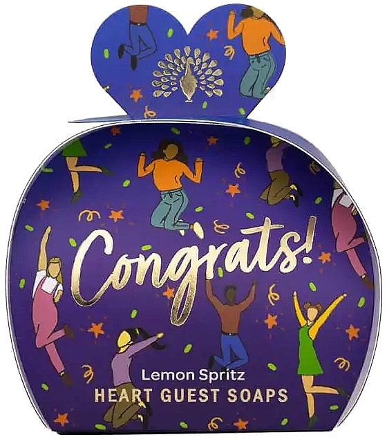 Zestaw - The English Soap Company Occasions Collection Congrats Heart Guest Soaps (soap/3x20g) — Zdjęcie N1