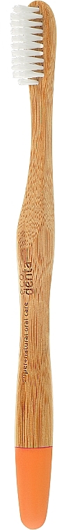 Miękka bambusowa szczoteczka do zębów, pomarańczowa - Ecodenta Bamboo Toothbrush Soft — Zdjęcie N1