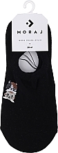 Kup Krótkie skarpetki damskie z haftem w kształcie kota, czarne - Moraj